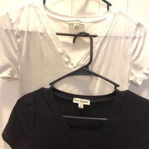 Black and white vneck undershirts BUNDLE